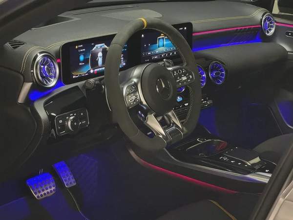 Mercedes A45 S+ 2020, GCC specification, Low Mileage, Special original color, Warranty and Service.