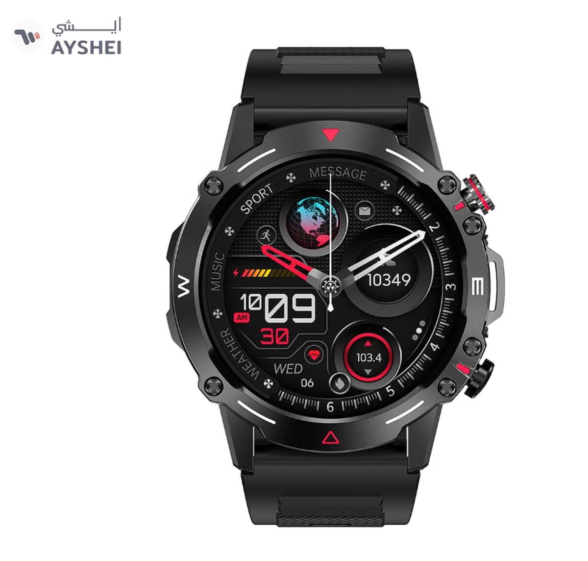 ARMFIT Hulk Smartwatch For Men, AMOLED Always On Display Bluetooth Calling Waterproof Fitness Watches Compatible With Android iOS Black-4-4