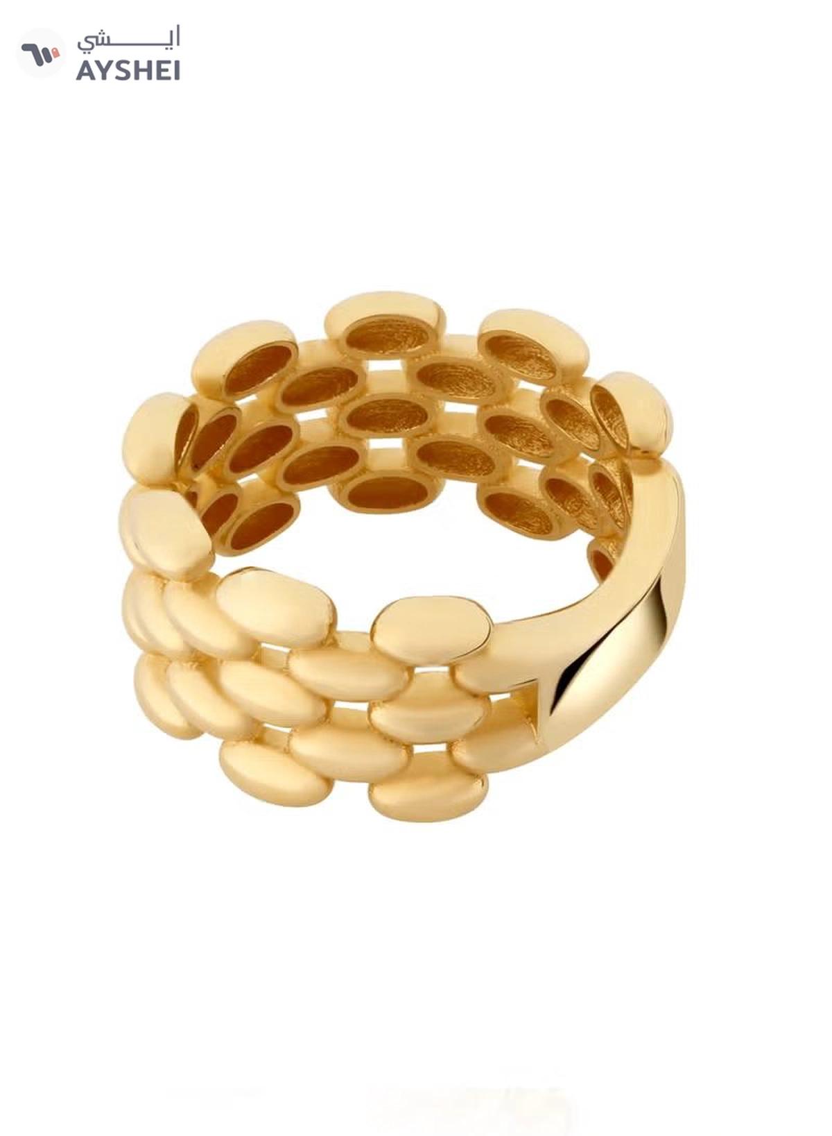 Century Gold Beaded Stack 18K Gold Ring-0-portrait