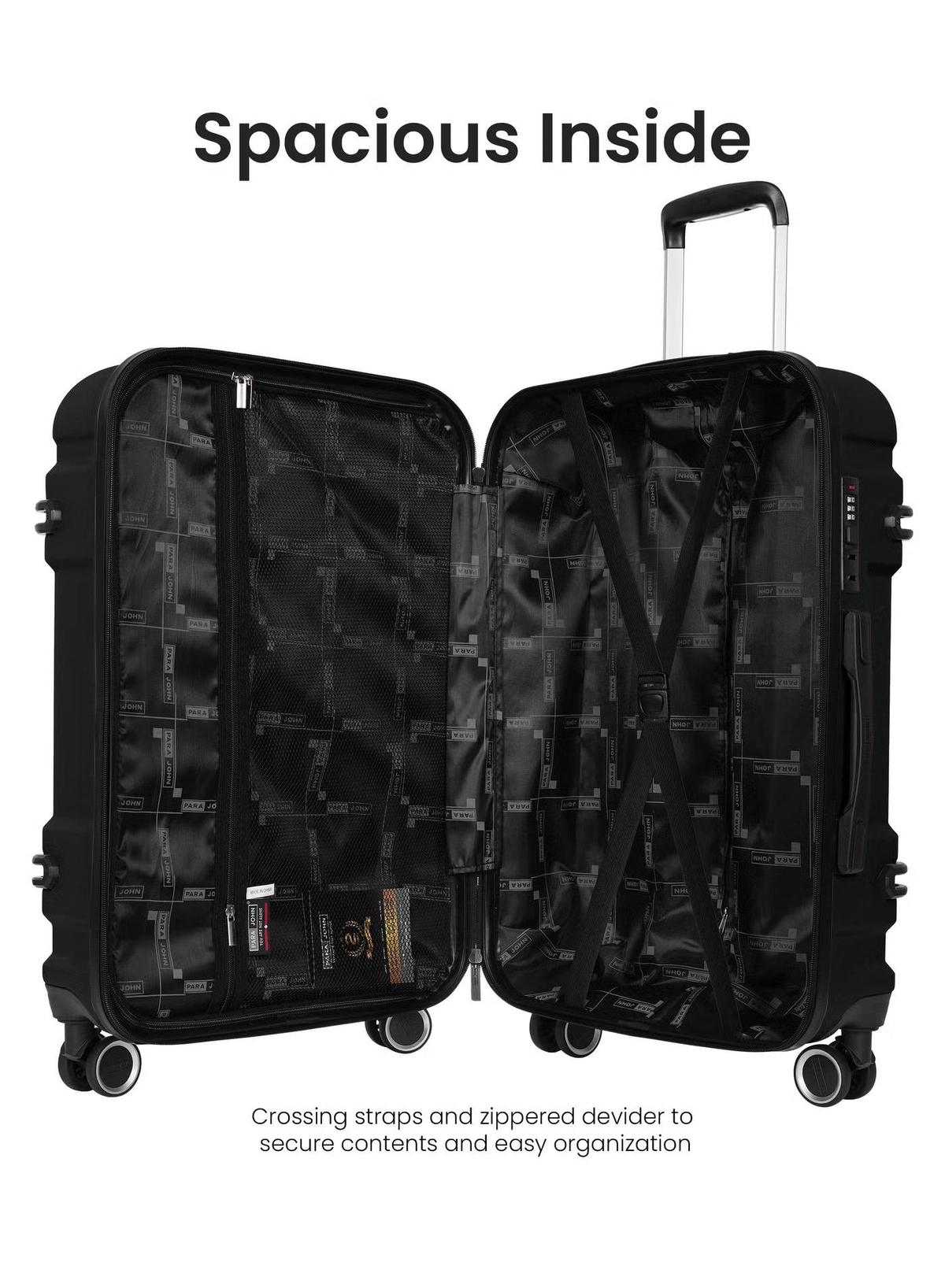 PARAJOHN Expedition Series ABS Material 3-Piece Hardsided Luggage Set-2-2