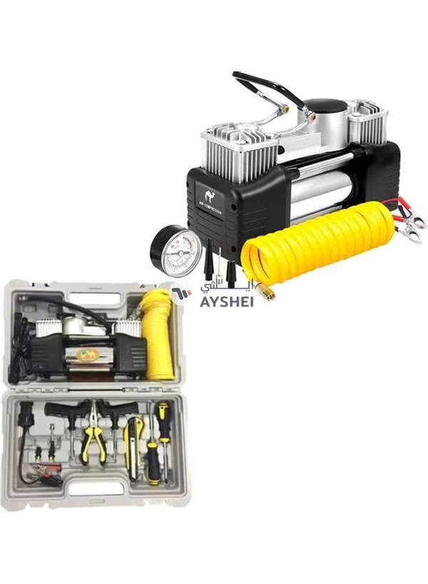 Generic Portable Car Emergency Kit With Double Cylinder Air Compressor