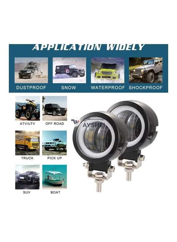 Generic 20W Fog Light 6000K 12-30V DC 8000LM Waterproof Square LED