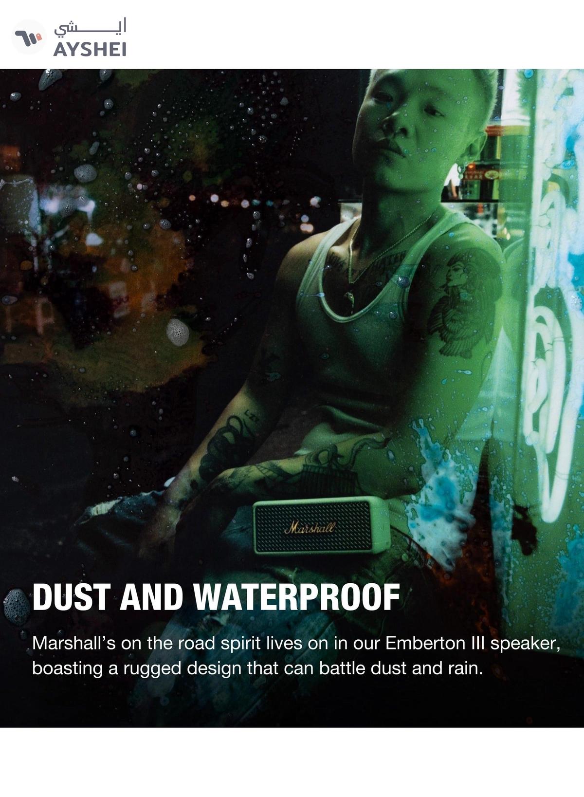 Marshall Emberton III Portable Bluetooth Speaker - Water Resistant with 32+ Hours of Playtime -1-1