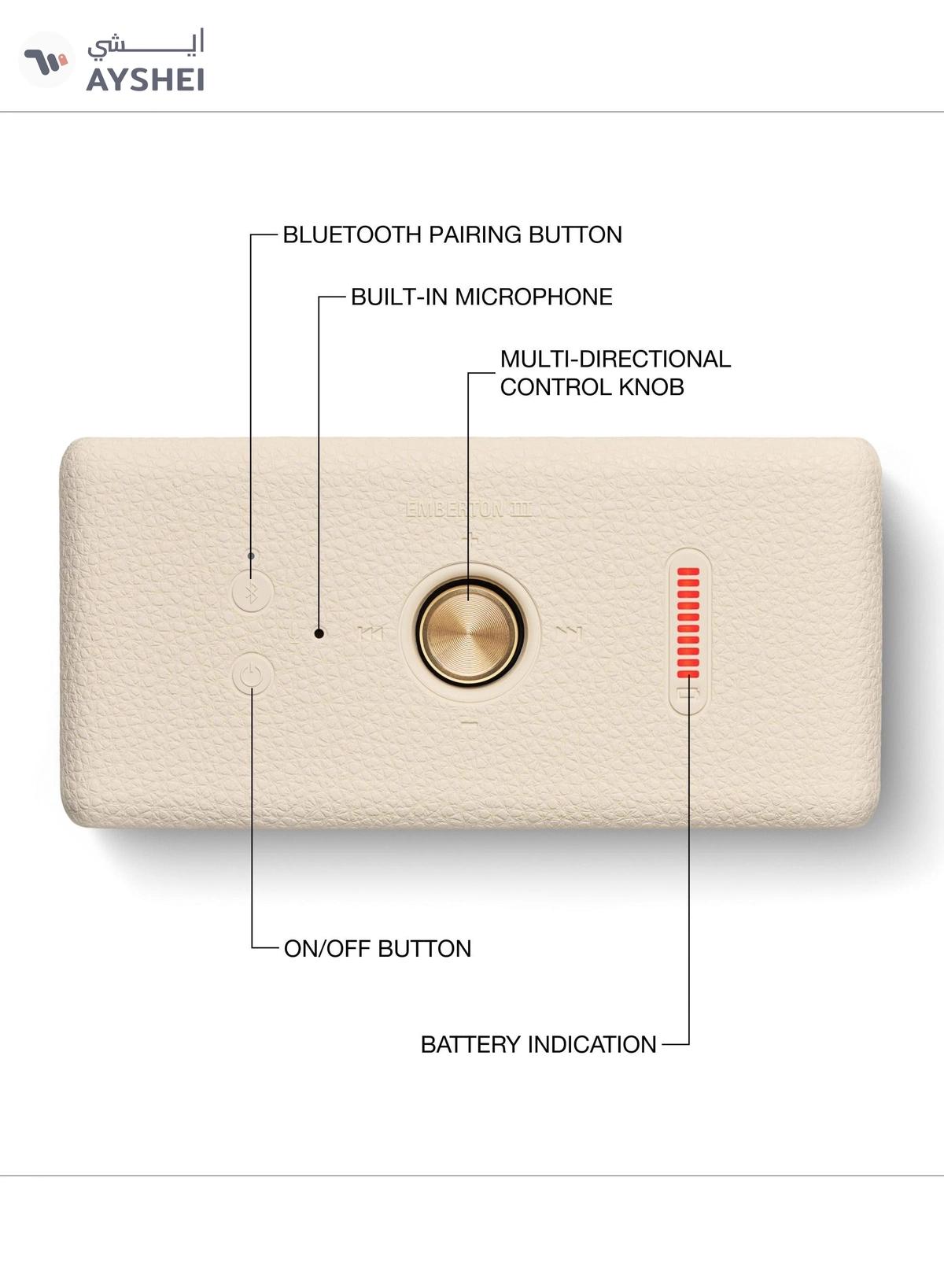 Marshall Emberton III Portable Bluetooth Speaker - Water Resistant with 32+ Hours of Playtime -3-3