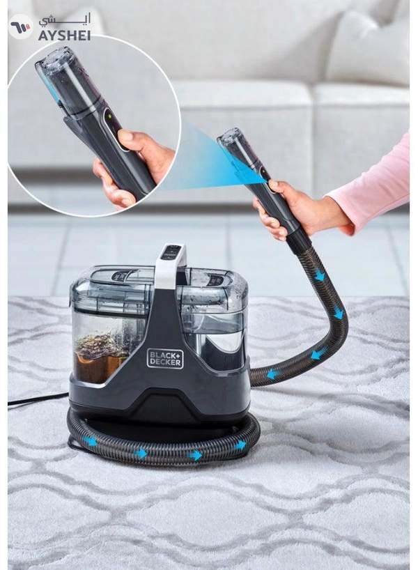 BLACK+DECKER Powerful Multisurface Spot Cleaner Carpet, Sofa, Upholstery, Stairs, and Car Interior Stain Remover with Dual Tank System 2.4 L 600 W BHSC600C-B5 Black