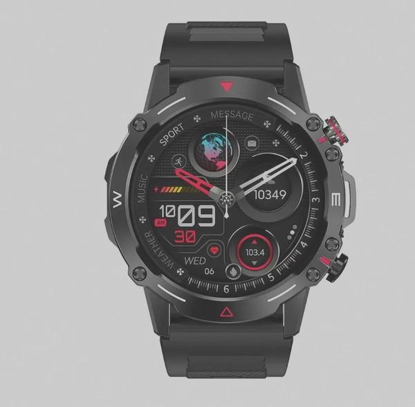 ARMFIT Hulk Smartwatch For Men, AMOLED Always On Display Bluetooth Calling Waterproof Fitness Watches Compatible With Android iOS Black
