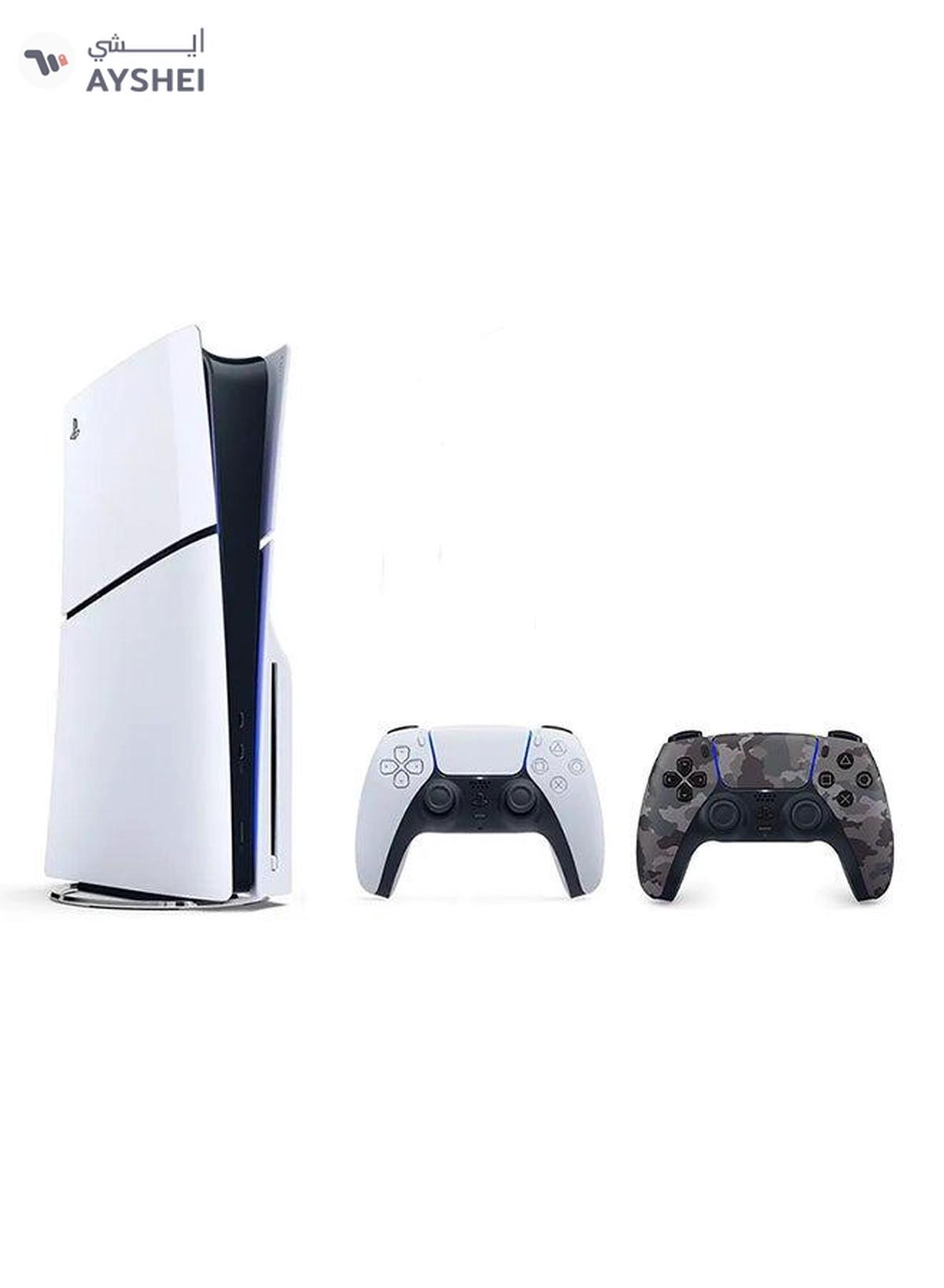 Sony PlayStation 5 Slim Console Disc Version With Extra Grey Camouflage Controller-0-portrait