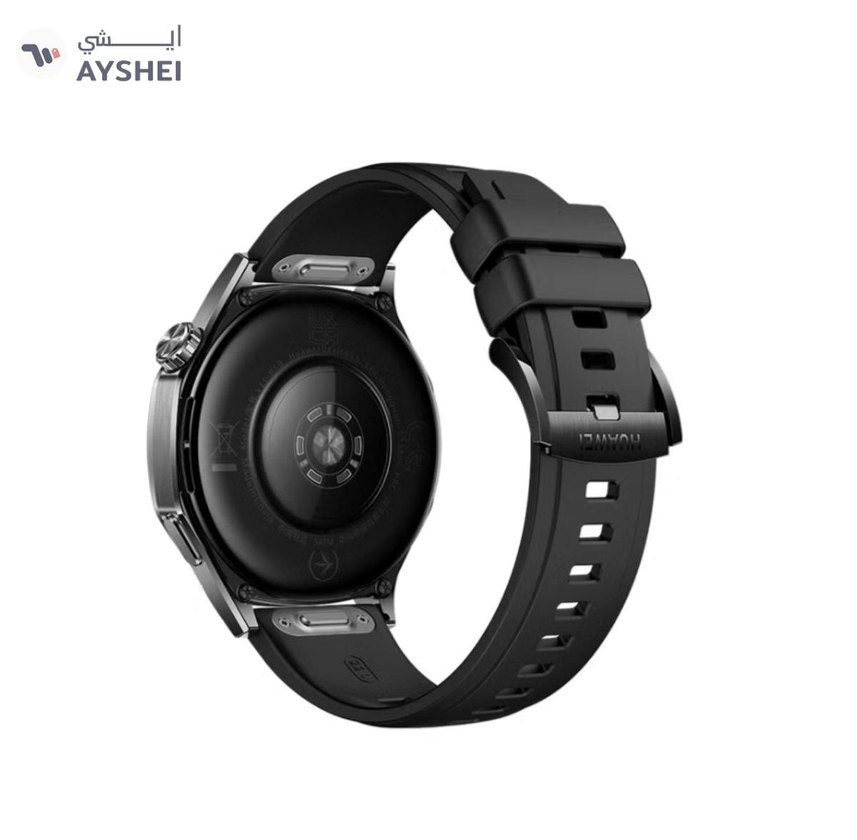 Huawei Watch GT 5 46mm Smartwatch, up to 14 Days Battery Life, All-new Running and Cycling Experience, Sharp-Edged Design Watch, Health Tracking, Compatible with iOS and Android - Fluoroelastomer Strap Black-1-landscape