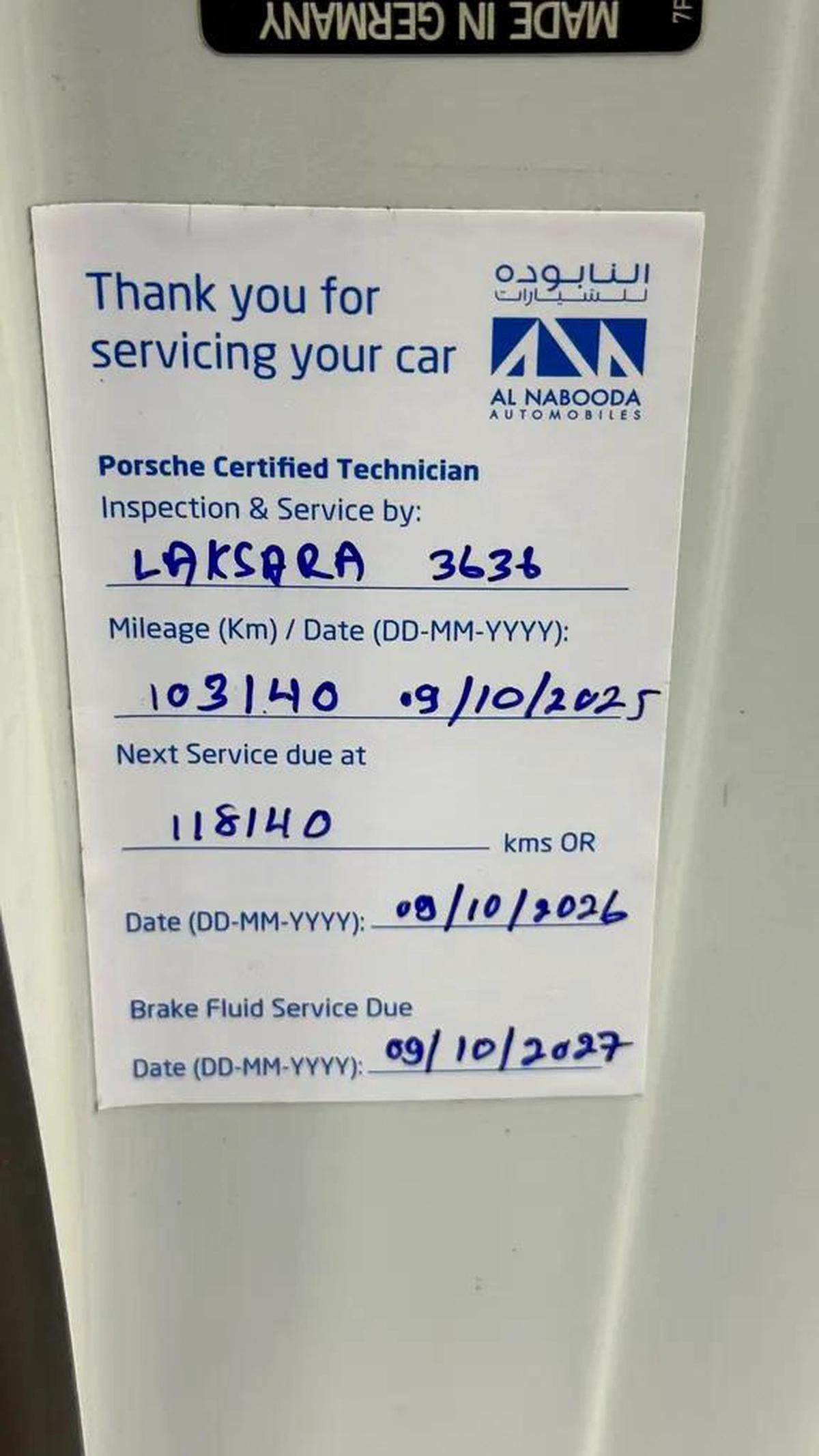 2017 Porsche Cayenne Platinum Edition V6 Gcc 1st Owner Full Service History-3-3