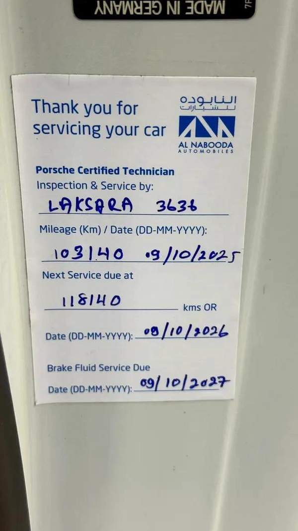 2017 Porsche Cayenne Platinum Edition V6 Gcc 1st Owner Full Service History