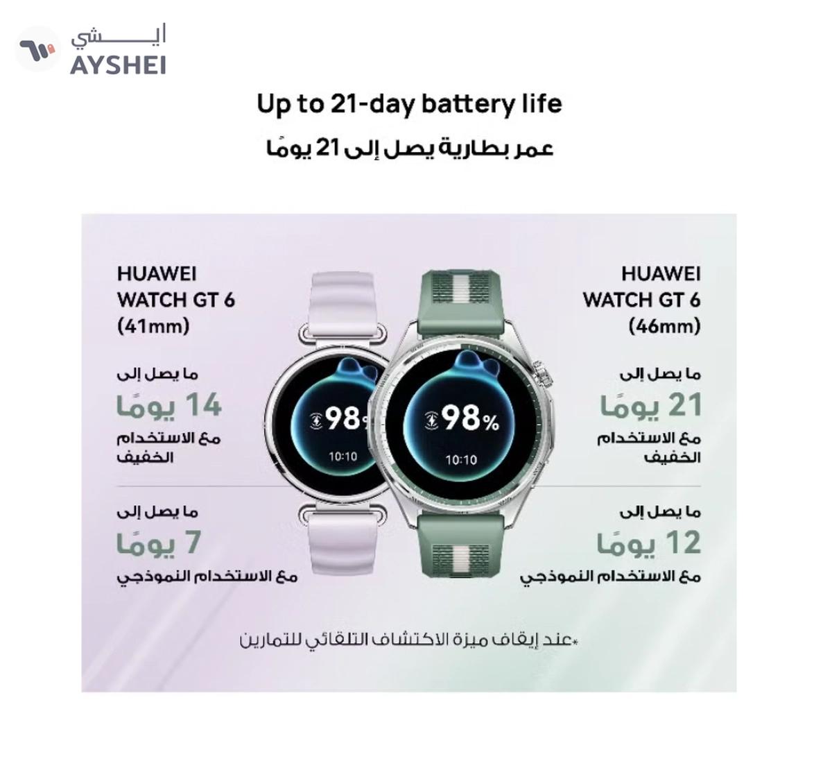 Huawei WATCH GT 6 46mm Smart Watch, 1.47'' Display, up to 21 days battery life, Compatible with iOS & Android-3-3