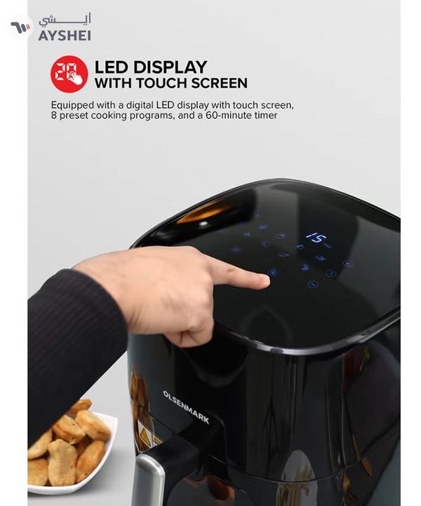 Olsenmark 6L Digital Air Fryer | LED Touchscreen Display