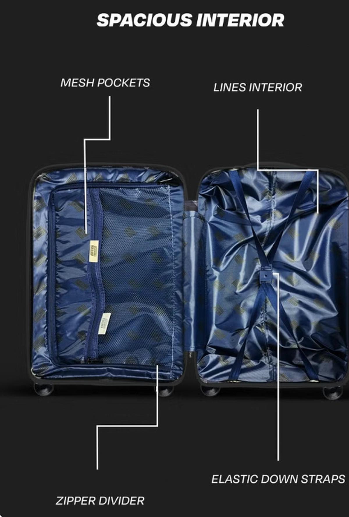 British Tourister Polypropylene Hardshell Luggage Set 3-Piece Spinner – TSA Approved Lock |Lightweight & Durable 20/24/28 Inch (Small, Medium, Large) – Black-4-4