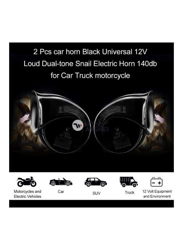 Generic 2-Piece Electric Car Horn Set