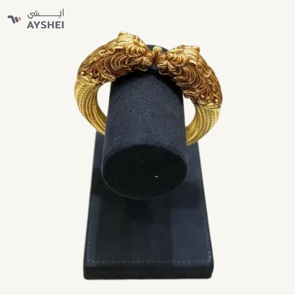 22K Gold Statement Jungle King Bangle (44g) — Ayshei Auction Certified