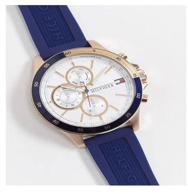 TOMMY HILFIGER Men's Rubber Chronograph Watch 1791778