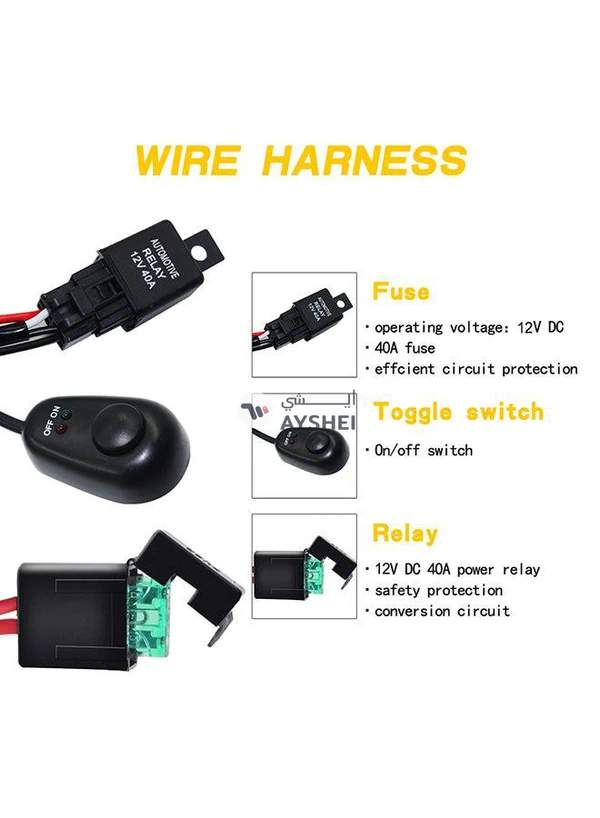 Generic LED Light Bar Wiring Harness Kit 12V 180W