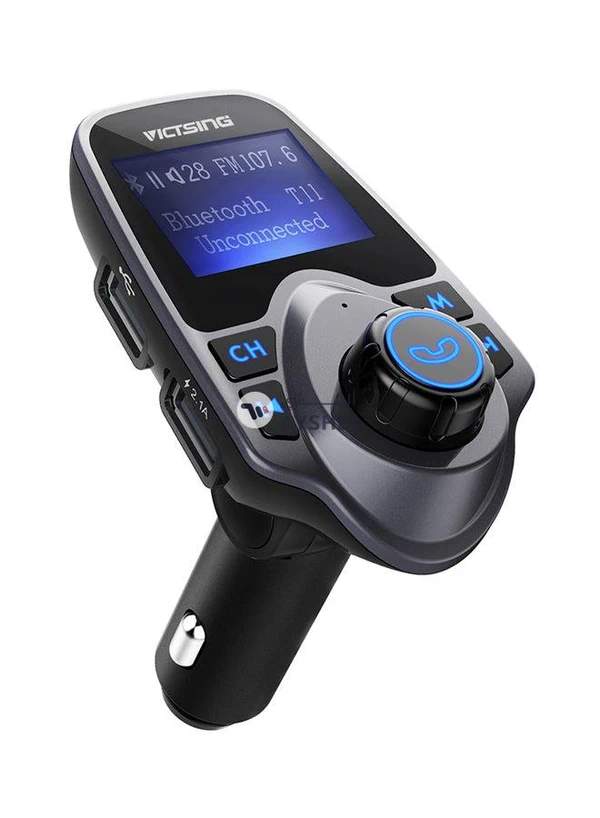 Generic Wireless Bluetooth FM Transmitter Car Charger Black
