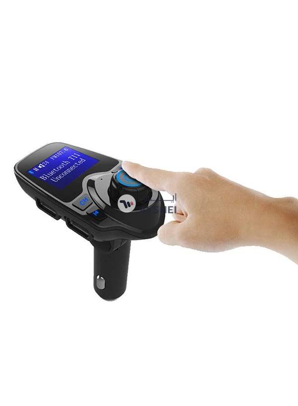 Generic Wireless Bluetooth FM Transmitter Car Charger Black