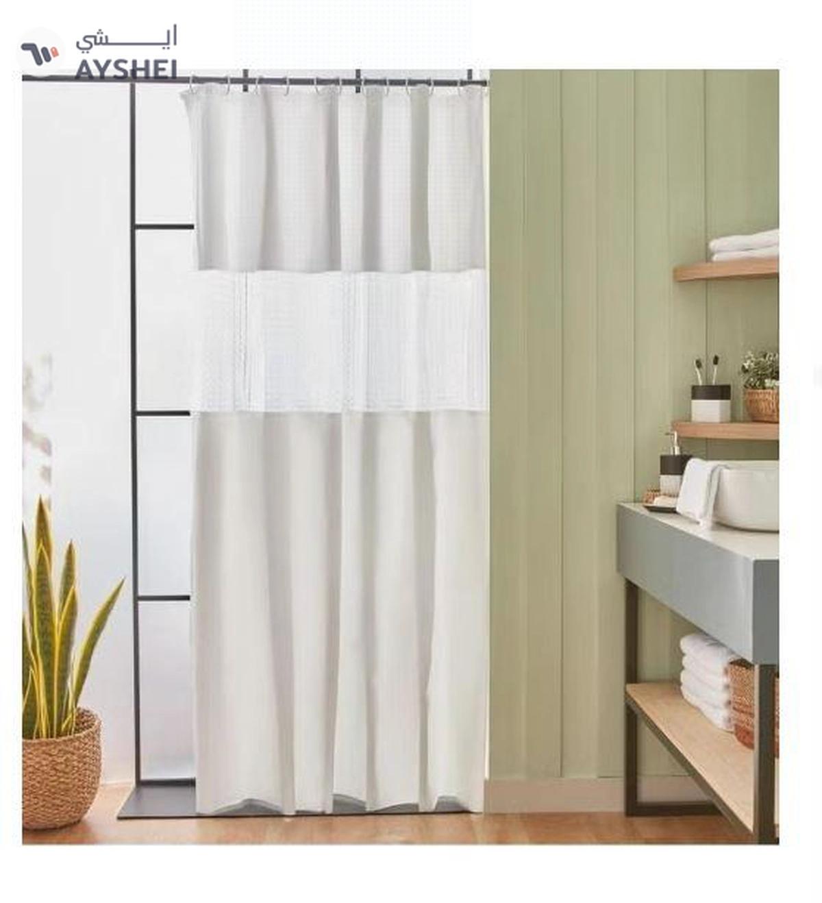 CURTAIN Fiesta 3D Shower Curtain with 12 C Hooks 200 x 180 cm-0-portrait