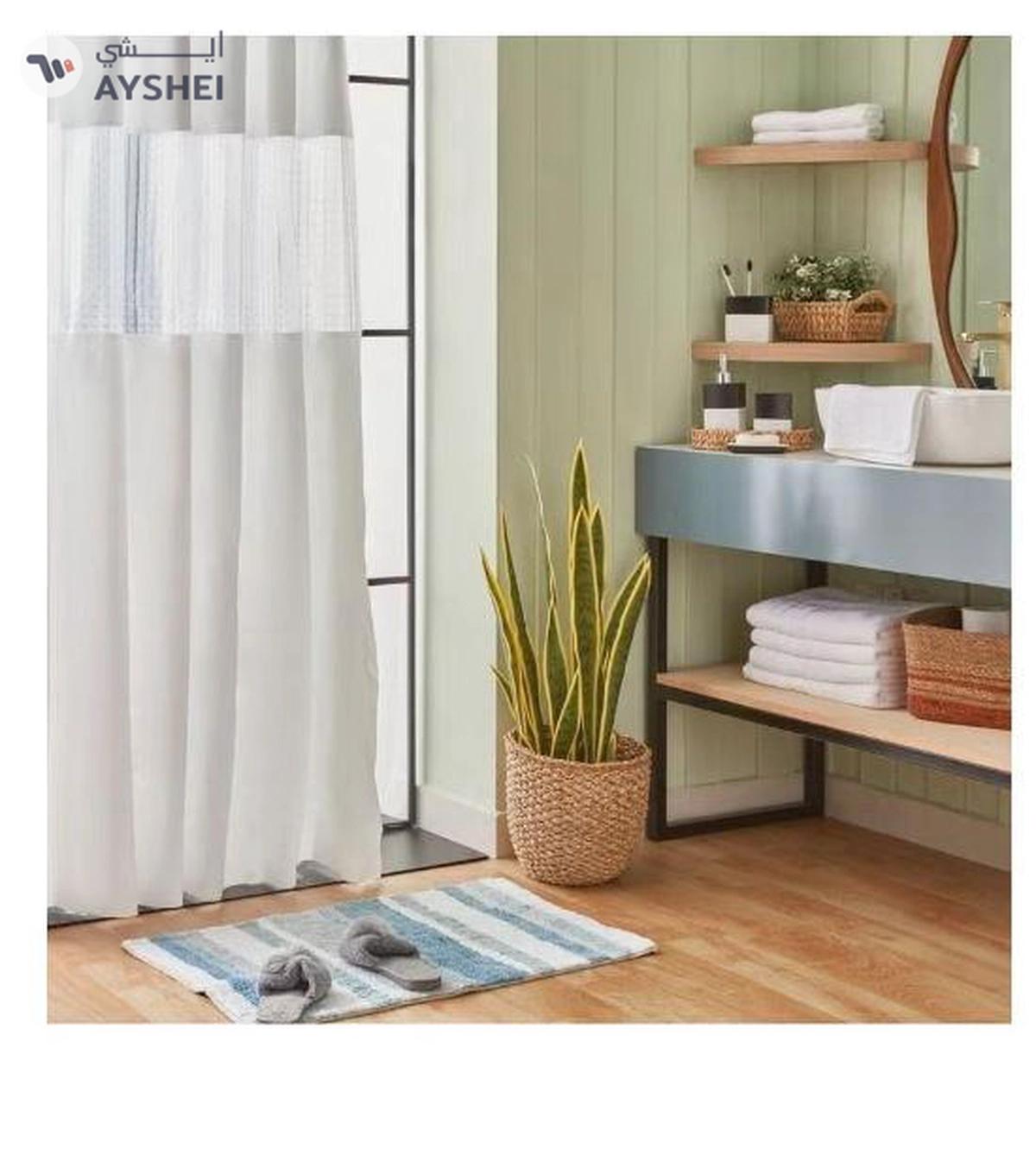 CURTAIN Fiesta 3D Shower Curtain with 12 C Hooks 200 x 180 cm-4-4