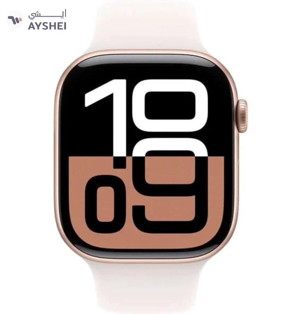 Apple Watch Series 10 GPS + Cellular 42mm Rose Gold Aluminium Case With Starlight Sport Band-1-1