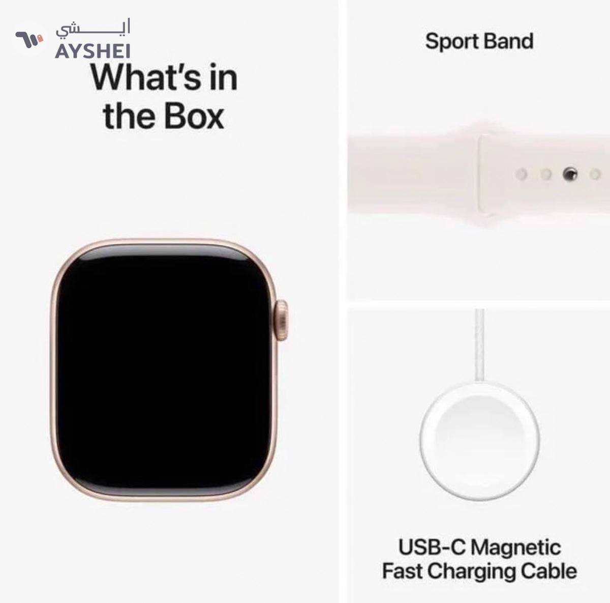 Apple Watch Series 10 GPS + Cellular 42mm Rose Gold Aluminium Case With Starlight Sport Band-1-landscape