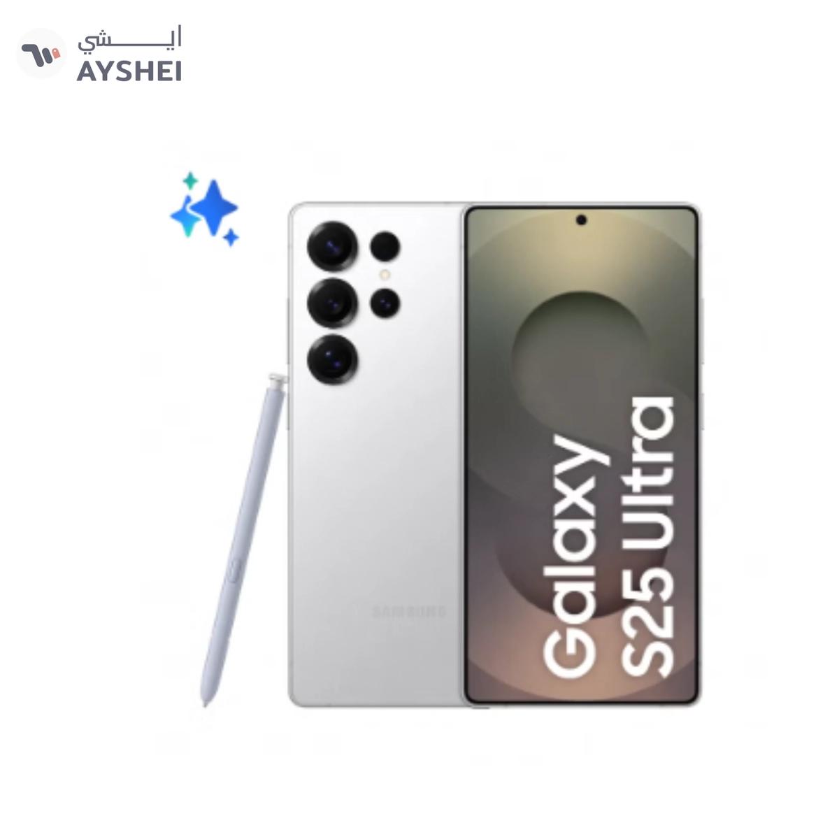 Samsung Galaxy S25 Ultra AI Dual SIM Titanium Whitesilver 12GB RAM 256GB 5G - Middle East Version-0-portrait