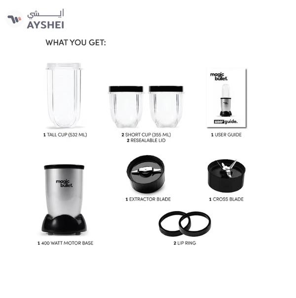 Magic Bullet 9-Piece High-Speed Blender/Mixer System 532 ml 400 W MB4-1012 Silver/Clear/Black