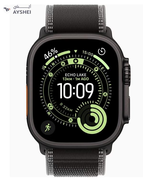 Apple Watch Ultra 3 GPS + Cellular 49mm (TDRA Version) Black Titanium Case With Black/Charcoal Trail Loop - S/M