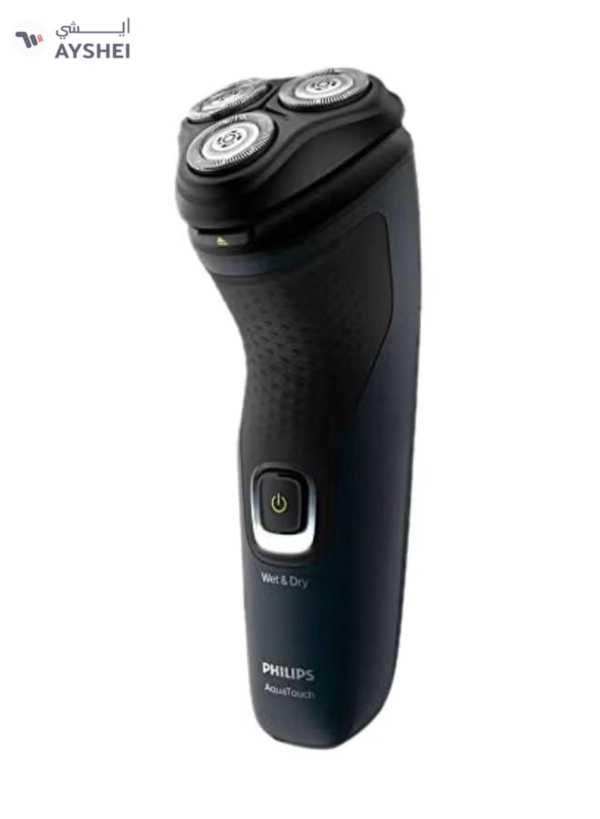 Philips Shaver Series 1000 Wet Or Dry Electric Shaver S1121/40, 2 Years Warranty Black/Blue-1-1