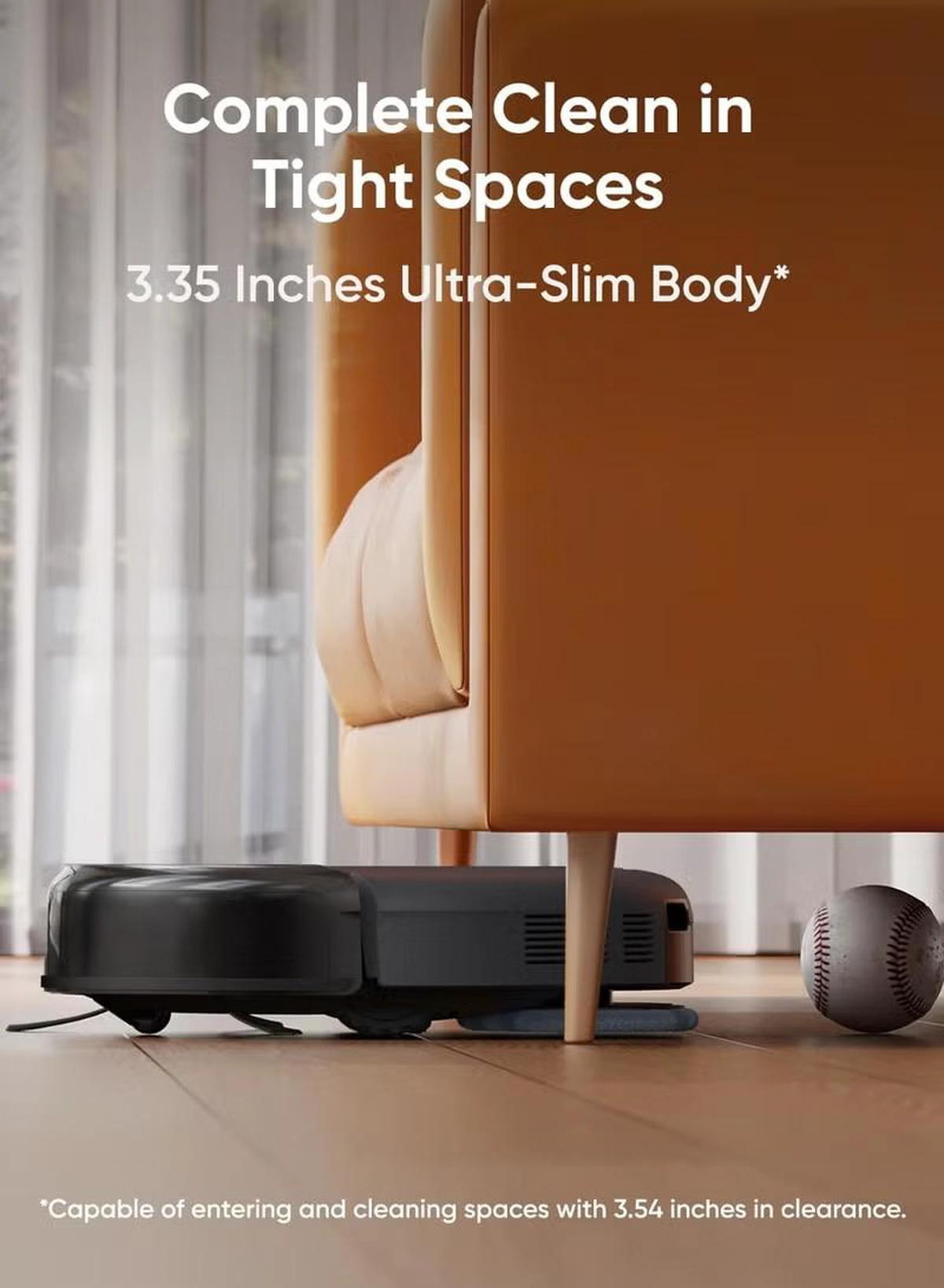 Eufy Robot Vacuum Omni C20 with All-in-One Station, Auto Emptying, Mop Washing and Drying for Hands-Free Cleaning, 7,000 Pa Powerful Suction, 3.35-Inch Ultra-Slim Body, Robot Vacuum and Mop Combo 30 W T2280V11 Black-4-4