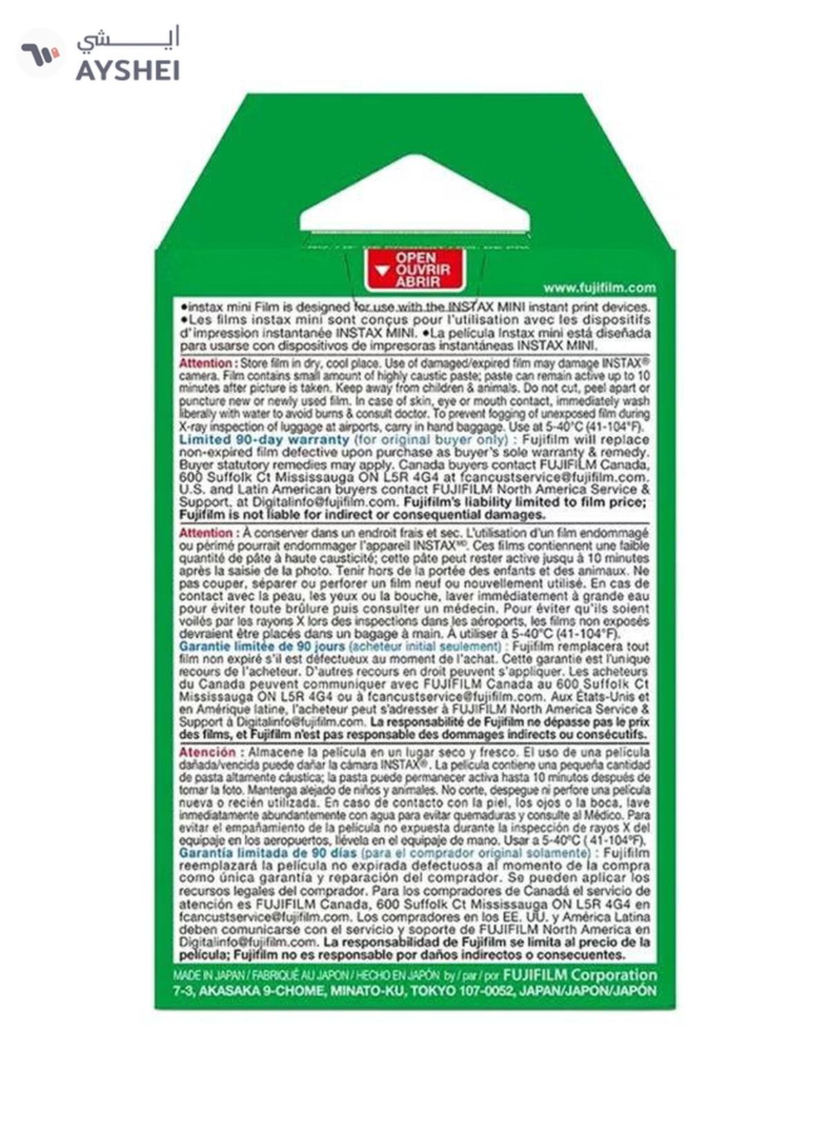 FUJIFILM 20-Sheet Instax Instant Mini Film 86*54mm Multicolour-0-portrait