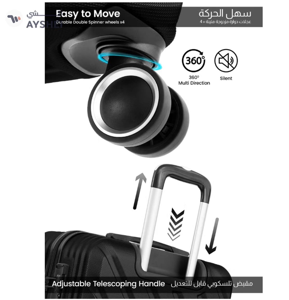 PARAJOHN Prisma Series Set of 3 Luggage-3-3