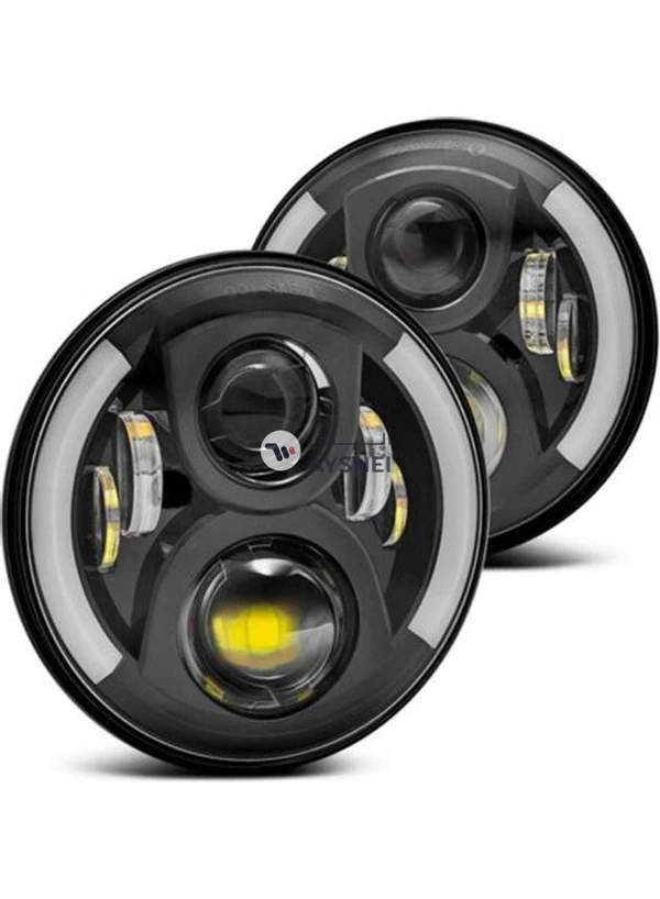 Generic Motorcycle LED Headlight Round Retro Turn Signal Lamp