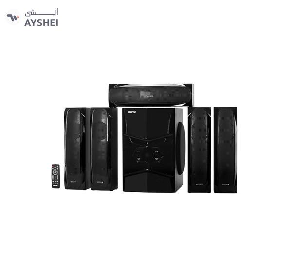 Geepas 5.1 Channel Multimedia Speaker System with Remote Control- GMS8578| FM Radio, Bluetooth, USB Input, SD Card Reader, Karaoke Function| LED Display