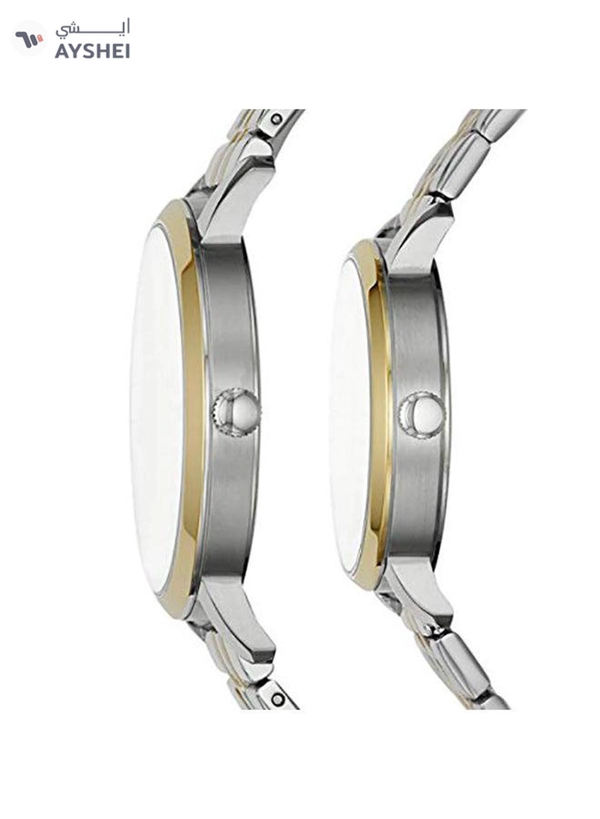 Fossil Stainless Steel Analog Couple Watch Set-0-portrait