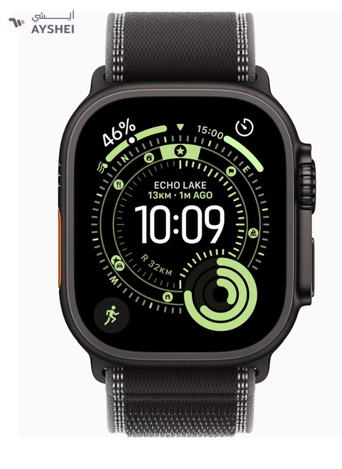 Apple Watch Ultra 3 GPS + Cellular 49mm (TDRA Version) Black Titanium Case With Black/Charcoal Trail Loop - S/M-1-1