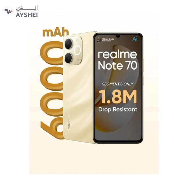 realme Note 70 Dual SIM Gold 4GB RAM 128GB 4G - Middle East Version