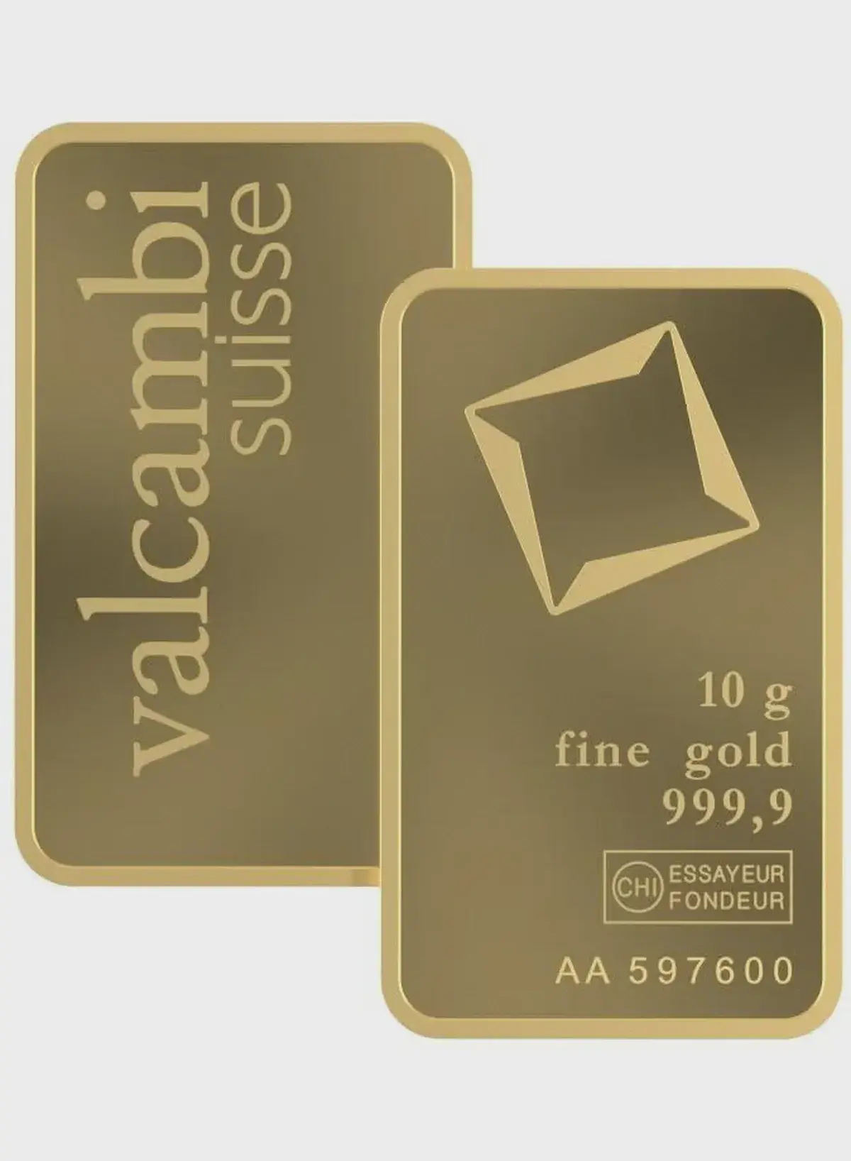Valcambi Suisse 10g 24K (999.9) Pure Minted Gold Bar - Variable Design-1-1