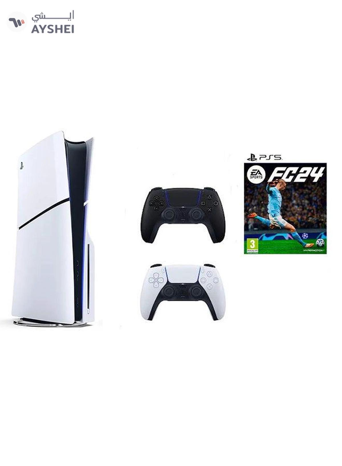 Sony PlayStation 5 Disc Slim Console With Extra Black Controller And FC 24-0-portrait