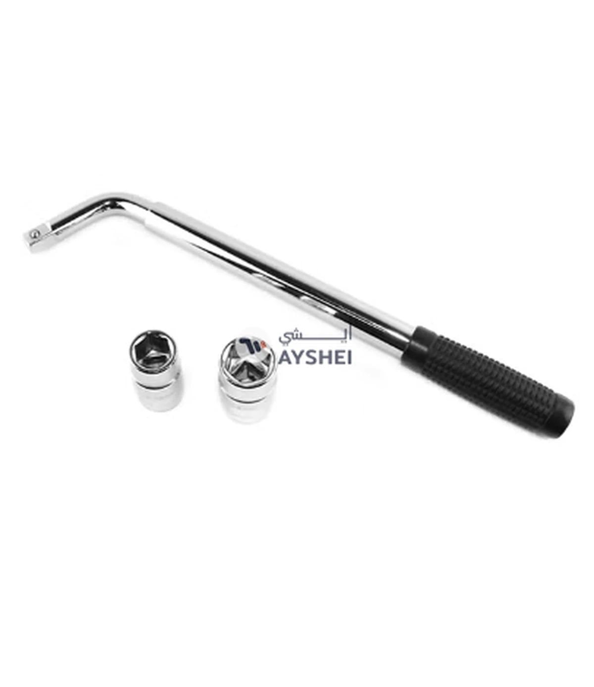 OUTAD L-Typed Spanner Lug Wrench With Sockets Repair Tool-0-0