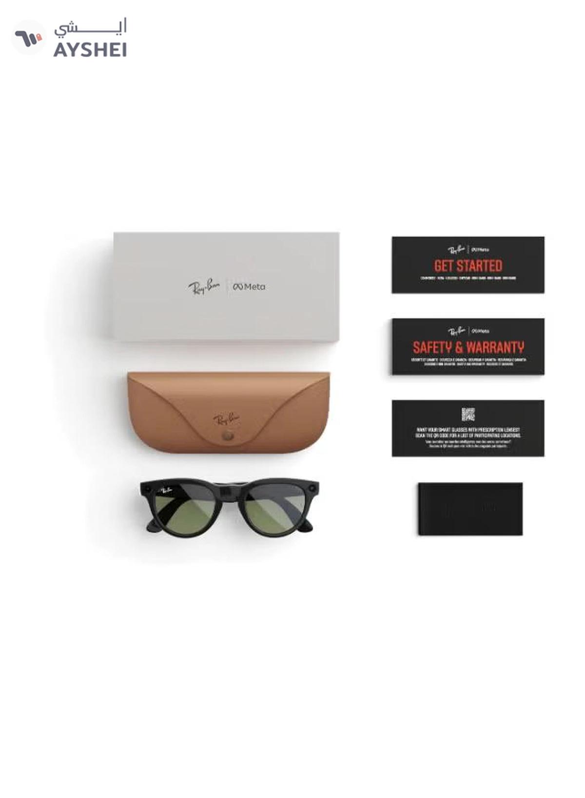 RAY-BAN Headliner (Gen 2) Shiny Black Frame Green Lens Standard High bridge Shiny Black Green-1-portrait