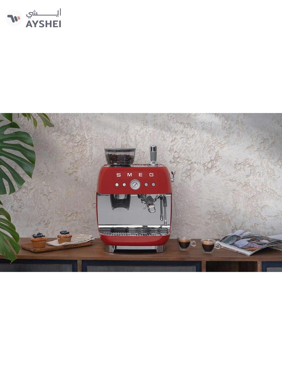 smeg ‘50’s Style’ Coffee Machine with Built in Grinder 0.01 L 1600 W EGF03RDAU Red-5-5