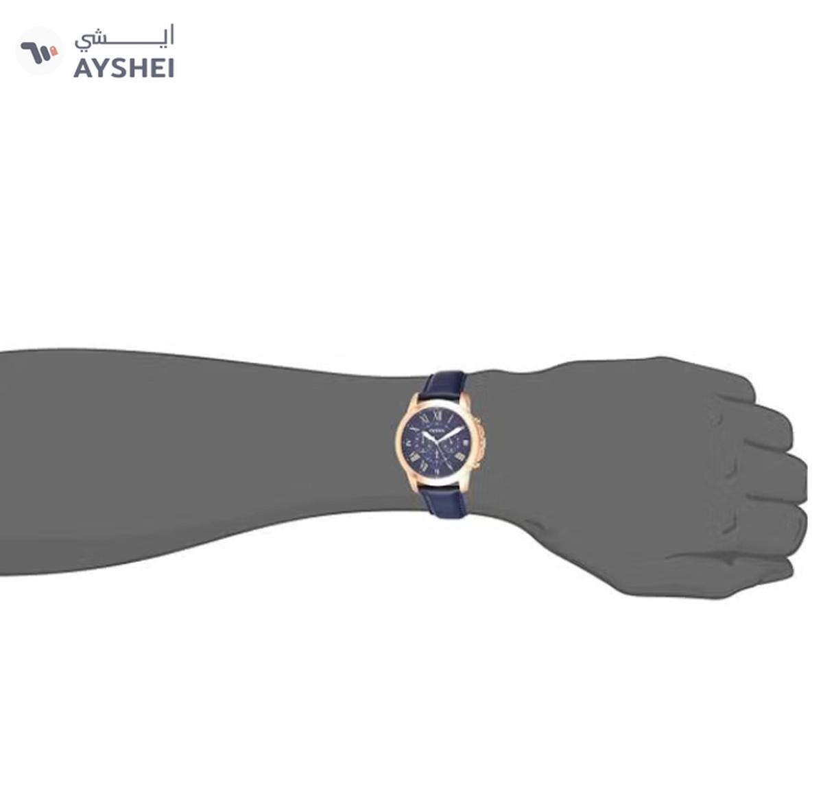 Fossil Men's Grant Water Resistant Chronograph Watch FS4835 - 44 mm - Blue-4-4