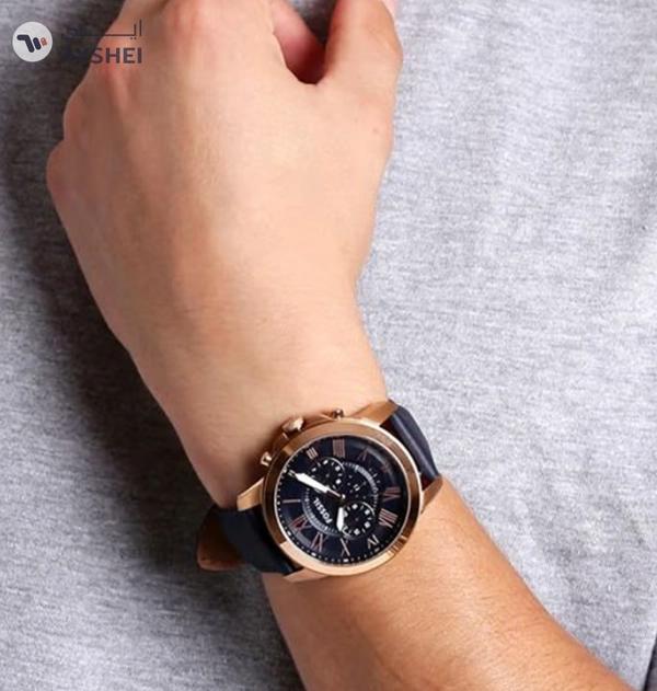 Fossil Men's Grant Water Resistant Chronograph Watch FS4835 - 44 mm - Blue