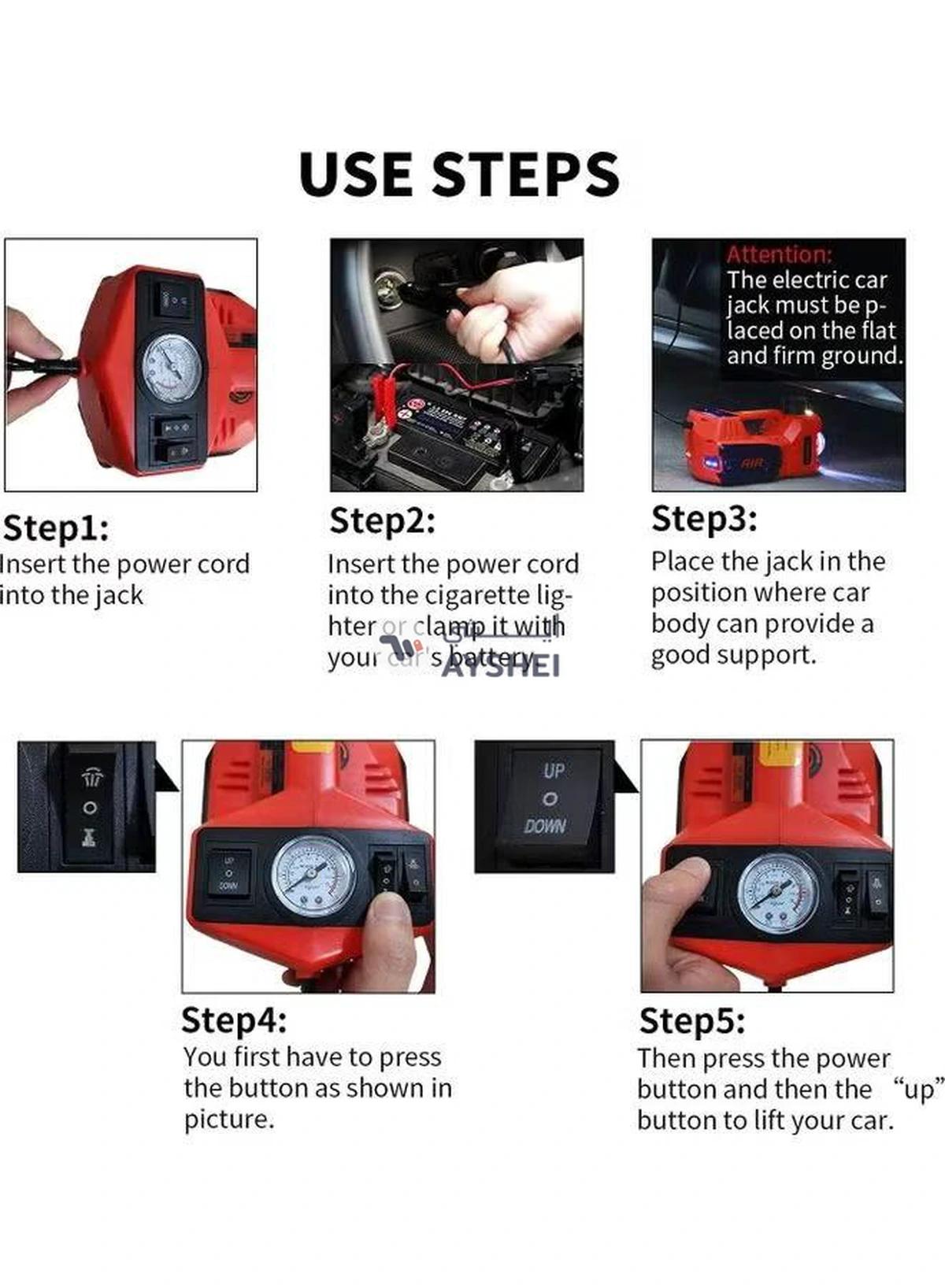 Generic Portable Electric Car Jack Lift Kit-6-6
