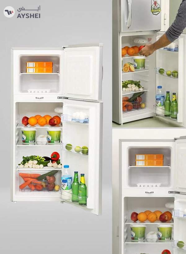 GEEPAS 180LGross/ 132L Net Capacity, Double Door Refrigerator - Durable Double Door Refrigerator, Fast Cooling & Preserves Freshness, Low Noise, Energy Efficient, In-Built Deodorizer, Tempered Glass Shelves , Freezer Capacity-34L 120 W 120 W GRF1856SPN Silver