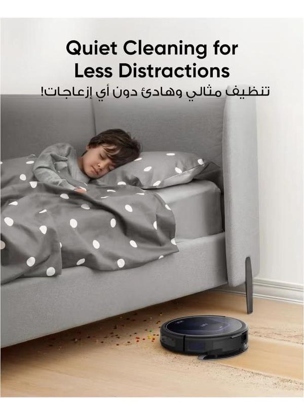 Eufy G50 Robot Vacuum With 4,000 Pa Powerful Suction, Dynamic Navigation And Pro Detangle Comb Roller Brush For Hair Cleaning, Mop Pad For Light Surface Cleaning, Perfect For Hard Floor, Pet Hair, Carpet 40 W T2212 Black