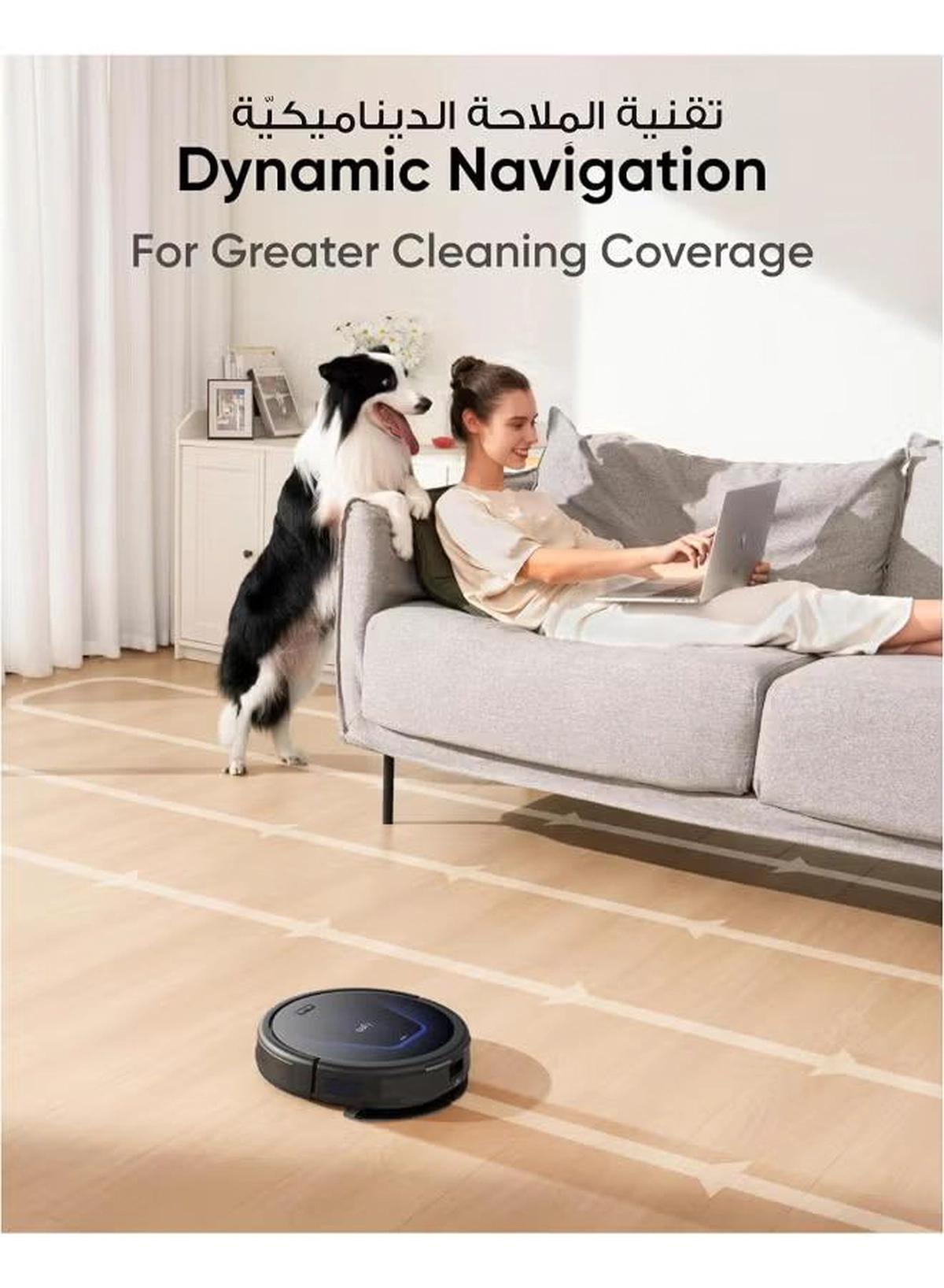 Eufy G50 Robot Vacuum With 4,000 Pa Powerful Suction, Dynamic Navigation And Pro Detangle Comb Roller Brush For Hair Cleaning, Mop Pad For Light Surface Cleaning, Perfect For Hard Floor, Pet Hair, Carpet 40 W T2212 Black-2-2